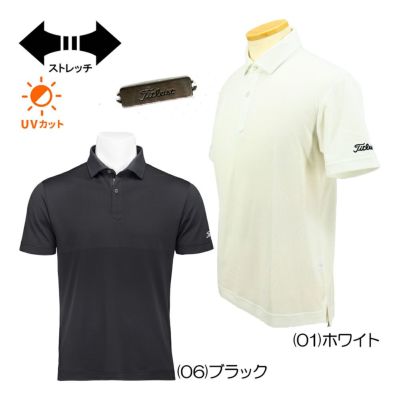 タイトリスト（Titleist） メッシュ調パネルジャカードシャツ TMPMS104J メンズゴルフウェア 春夏 2025