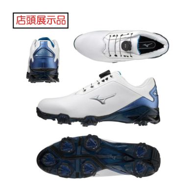 ミズノ（Mizuno） 【店頭展示品】GENEM SL Boa ジェネム メンズ スパイクシューズ 51GQ220522 ホワイト/ブルー