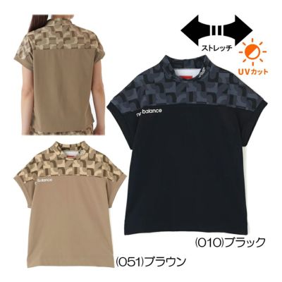 ニューバランス（New_Balance） ロゴジオメトリック柄 UV フレンチスリーブ モックネック プルオーバー 012-5266502 レディースゴルフウェア 秋冬 2025