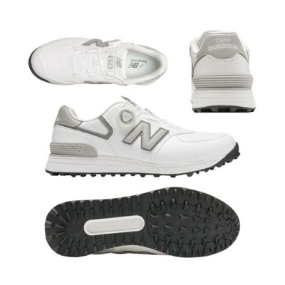 ニューバランス（New_Balance） 574 v4 SL Boa メンズスパイクレスシューズ UG574BC4 (4E)  ホワイト/グレー 2025