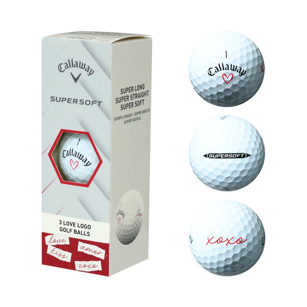 キャロウェイ（Callaway） SUPERSOFTLOVE ボール ホワイト 1スリーブ(3