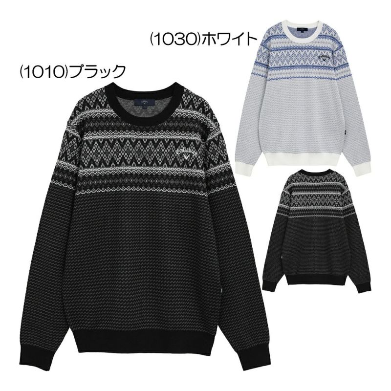 キャロウェイ（Callaway） ノルディック柄クルーネックニット