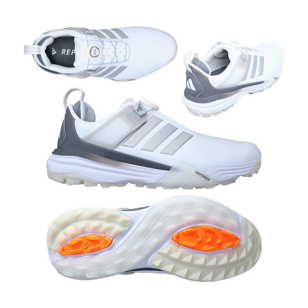 アディパワー 26 Boa スパイクレスシューズ JS4140 ホワイト/シルバー 2026